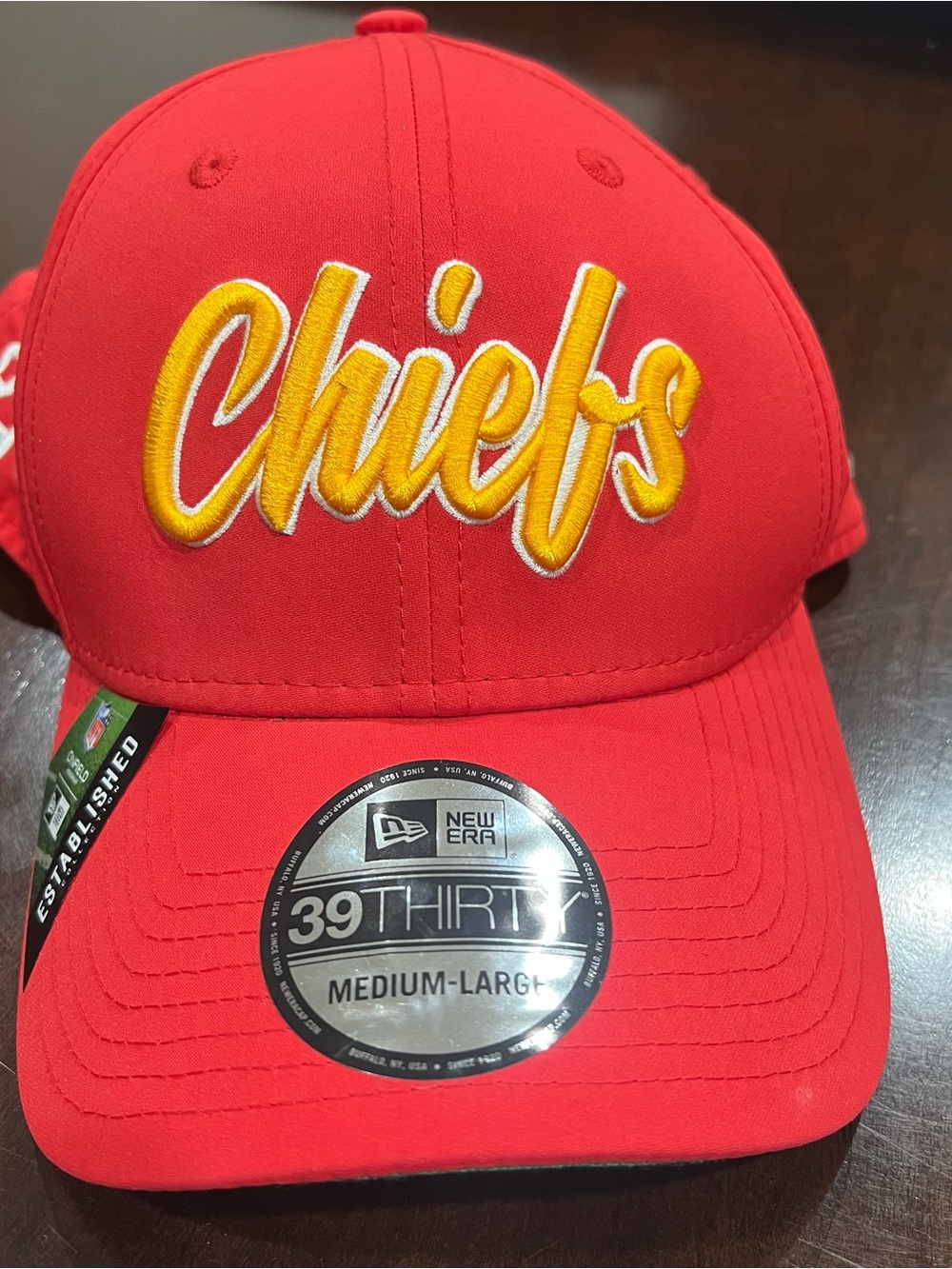 Kansas City Chiefs Hat Size M/L NFL Est. 1960 Red Cap Fitted Flex Stretch